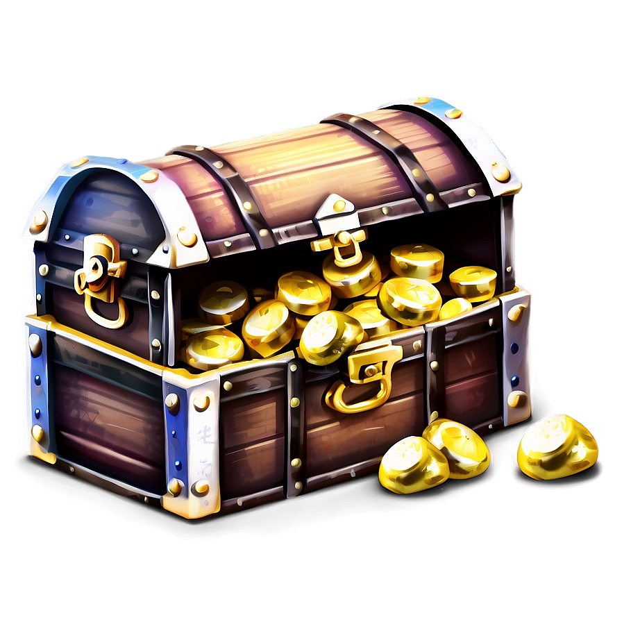 Treasure Chest With Gold Png 05252024