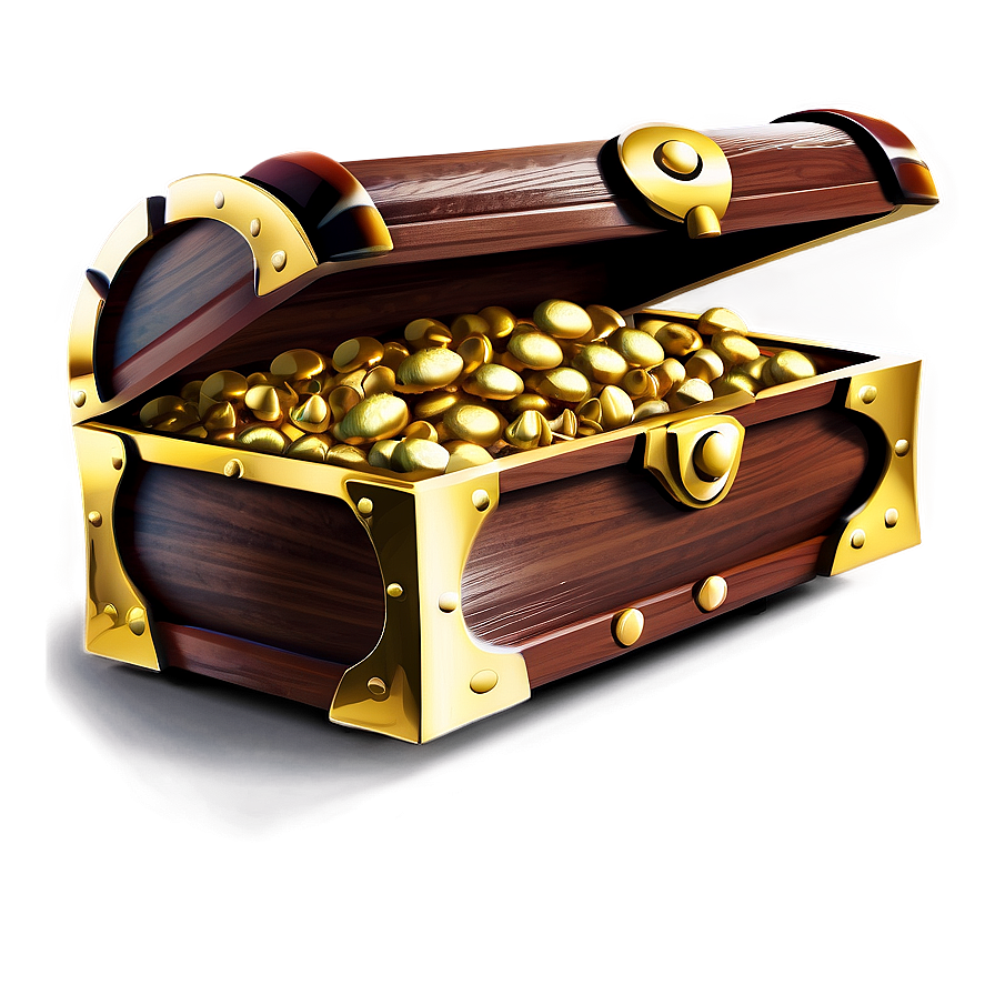 Treasure Chest With Gold Png 48