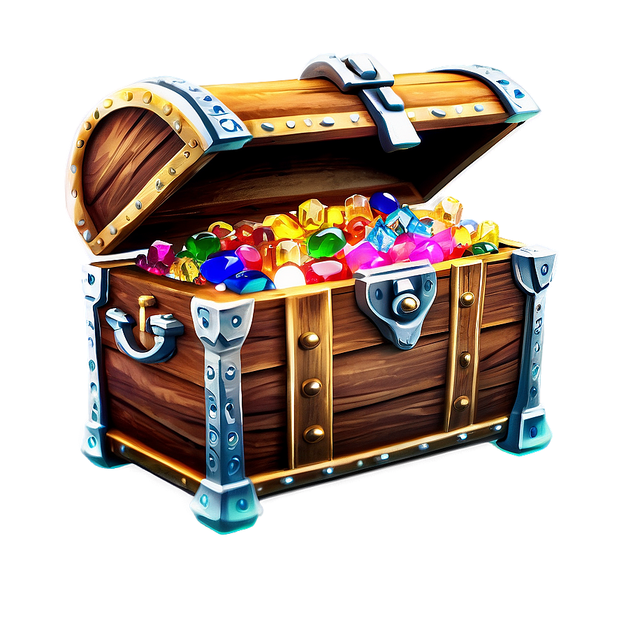 Treasure Chest With Jewels Png Uus