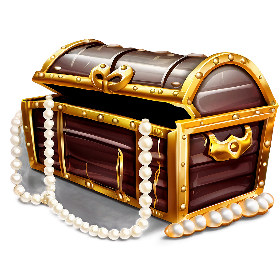 Treasure Chest With Pearls Png Egx