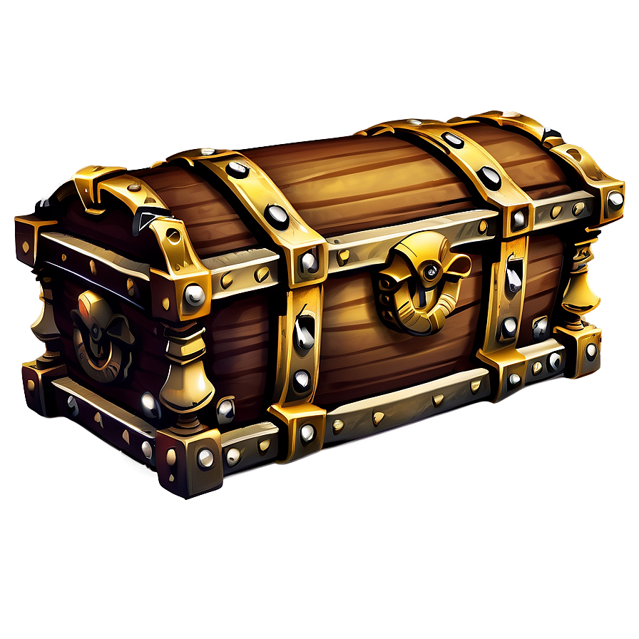 Treasure Chest With Scrolls Png Gux29