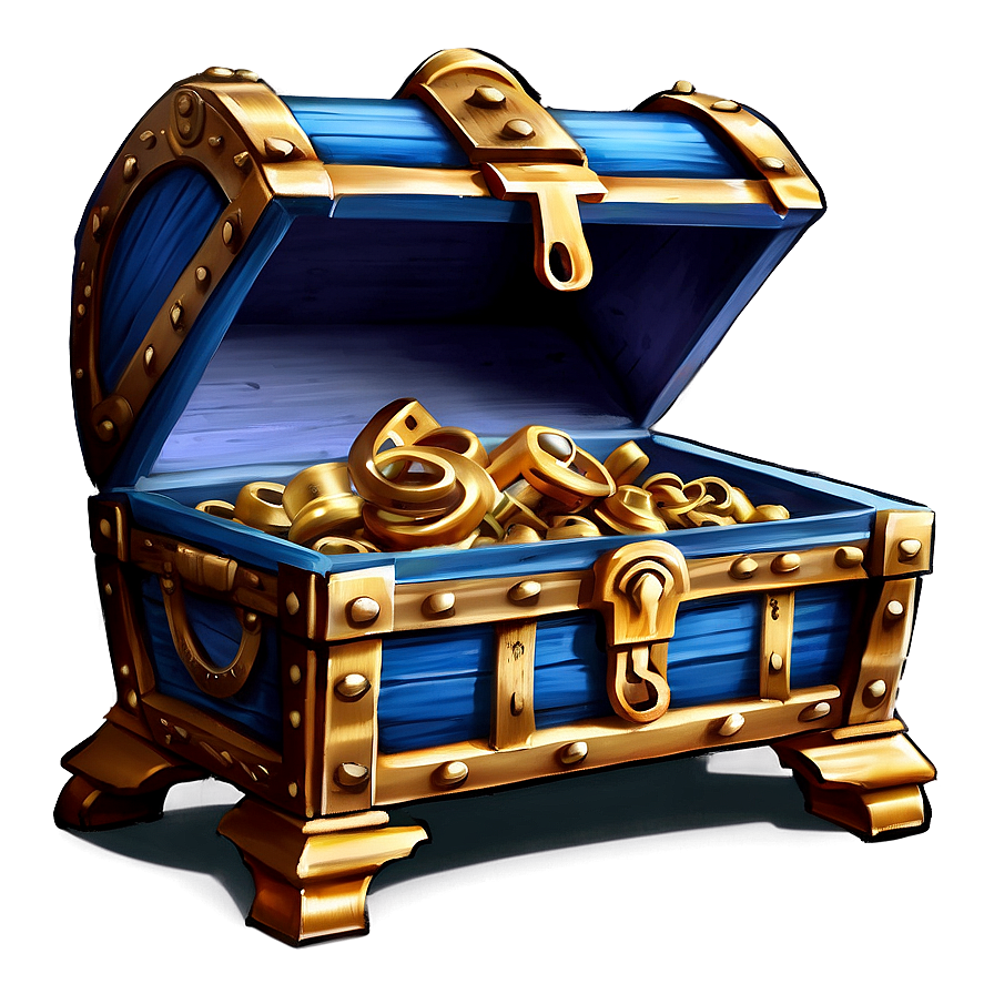 Treasure Chest With Scrolls Png Vfq90