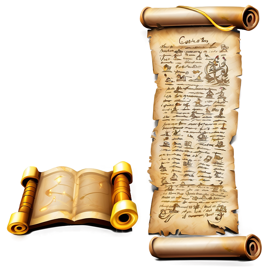 Treasure Map Scroll Png Rop