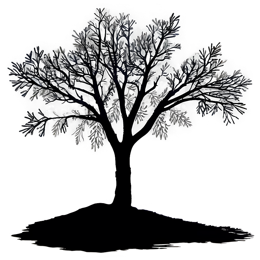 Tree Branch Silhouette At Night Png 94