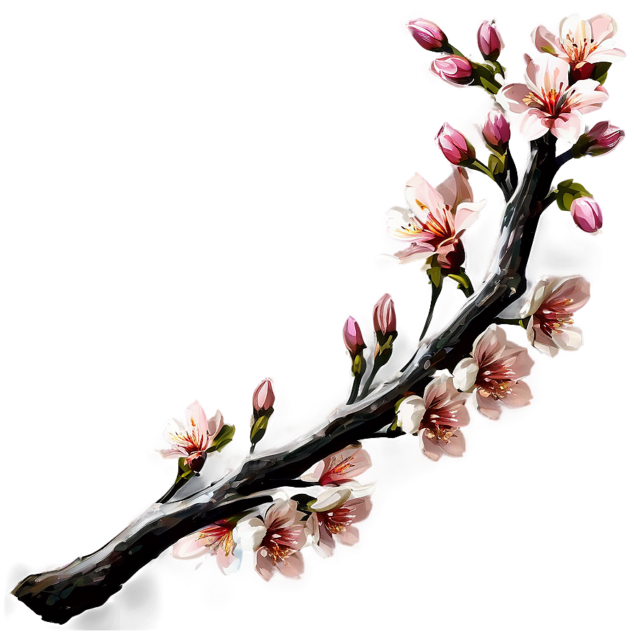 Tree Branch With Flowers Png Vjq