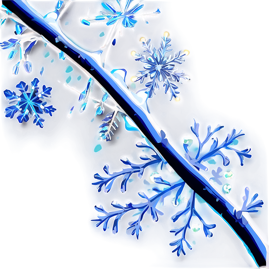 Tree Branch With Snowflakes Png Cry12