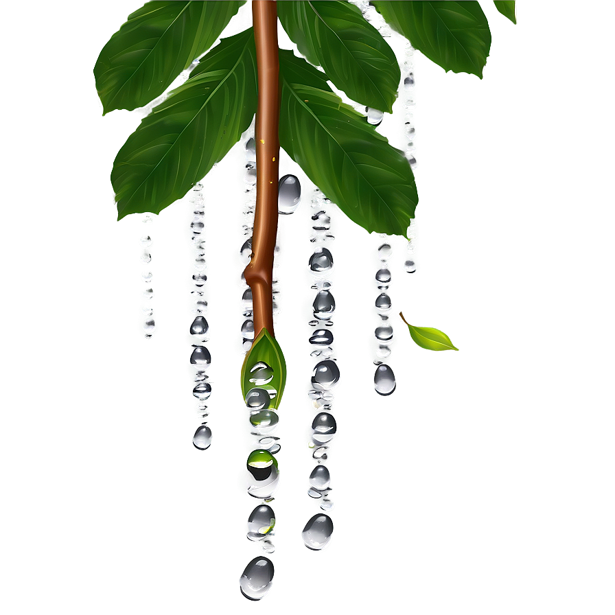 Tree Branches With Raindrops Png Otp