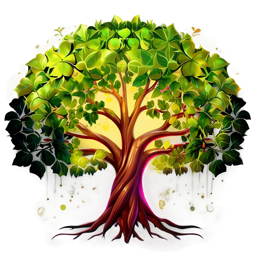 Tree Of Life In Digital Art Style Png Sdu33