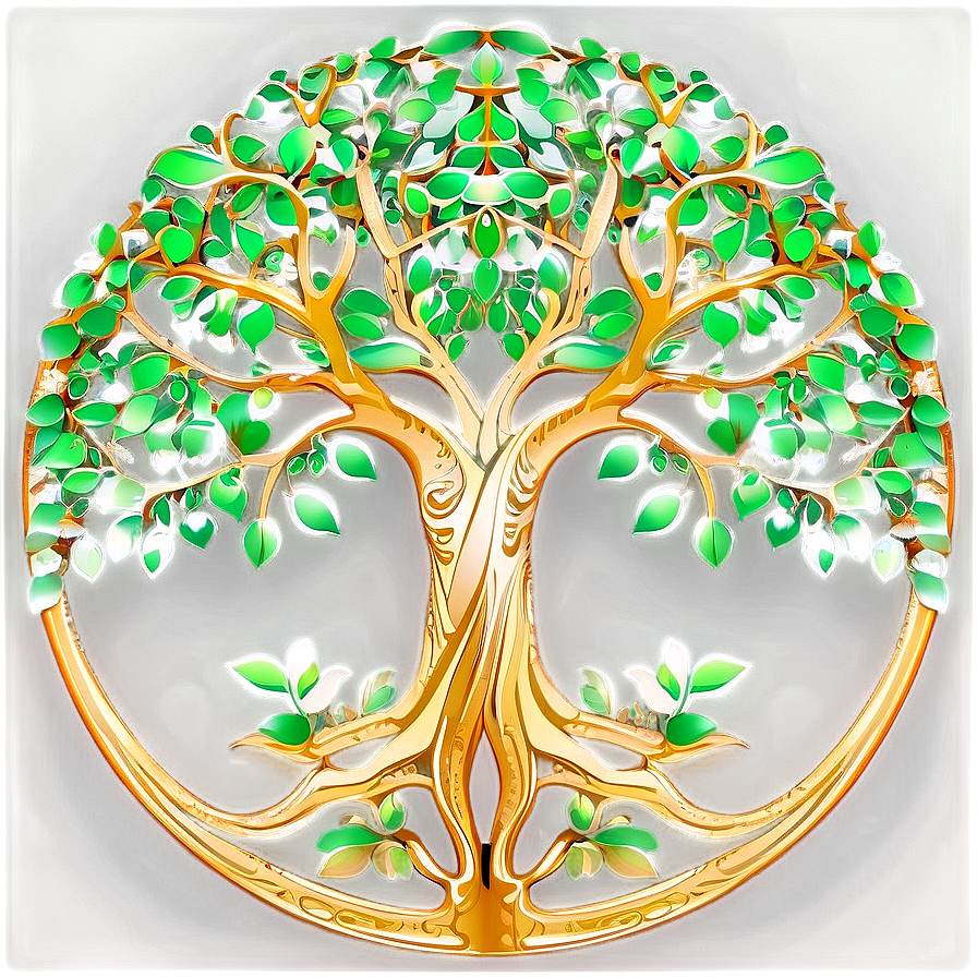 Tree Of Life In Eco Green Style Png Oge77