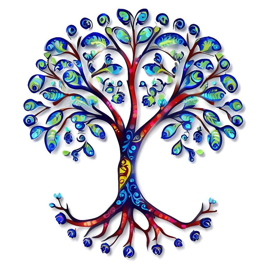 Tree Of Life In Folk Art Style Png 67