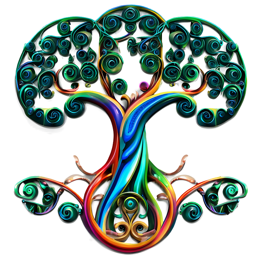 Tree Of Life With Abstract Swirls Png 47