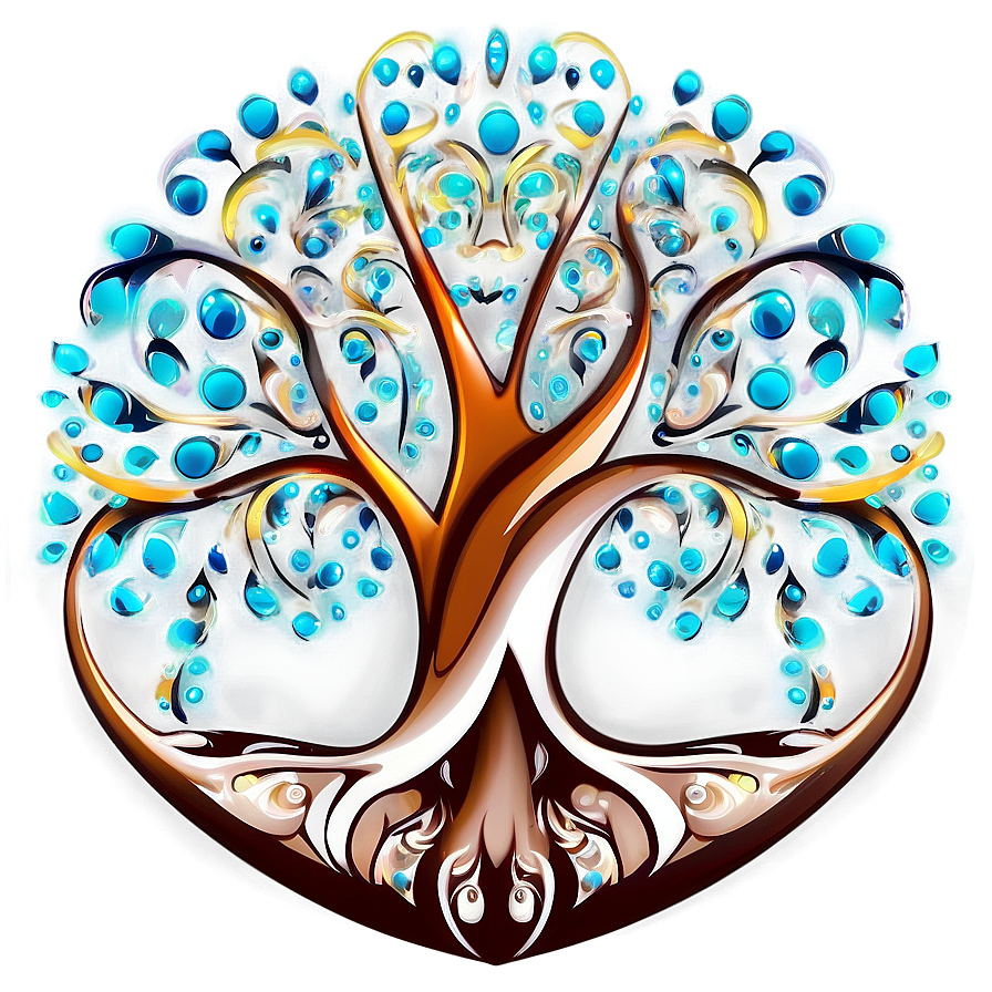 Tree Of Life With Abstract Swirls Png Hxb47