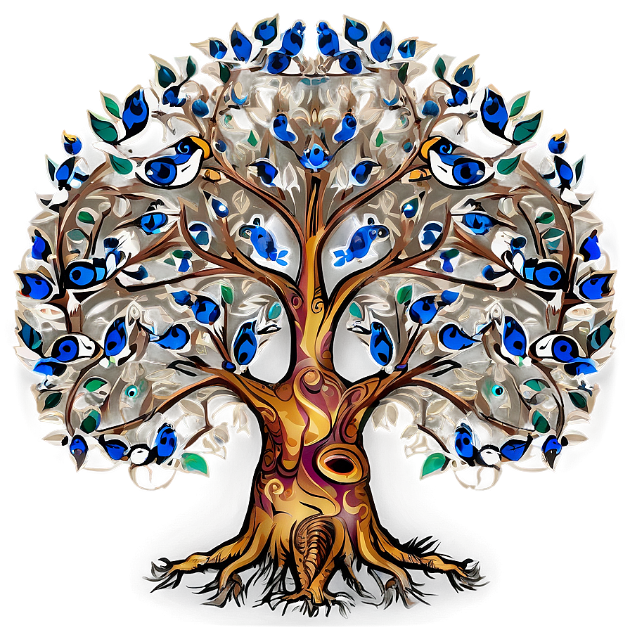 Tree Of Life With Birds Png 59