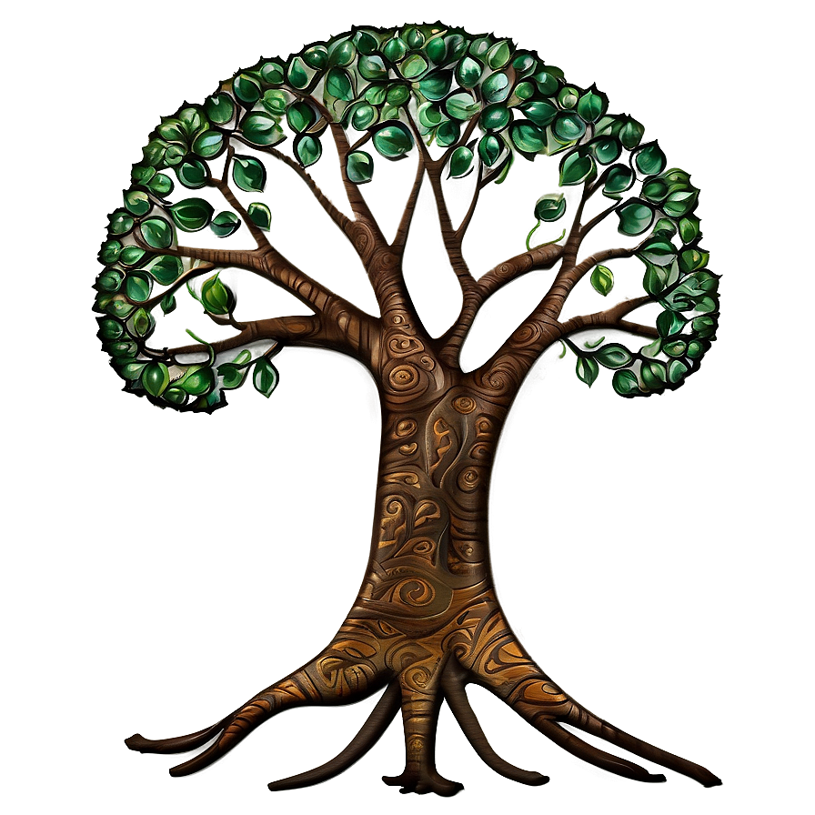 Tree Of Life With Detailed Bark Texture Png Lfk76