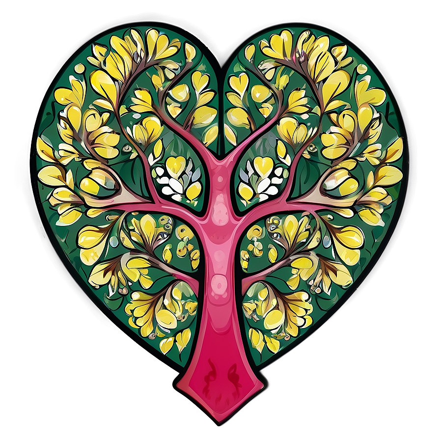 Tree Of Life With Heart Leaves Png 47