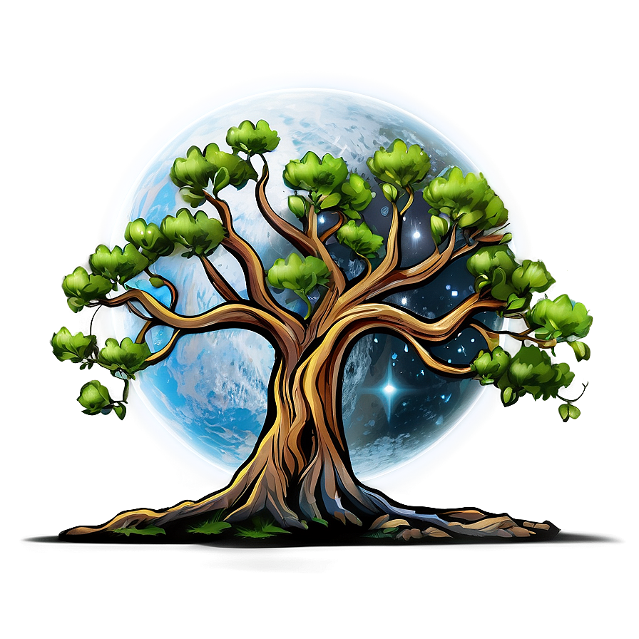 Tree Of Life With Stars And Moon Png Gvf75