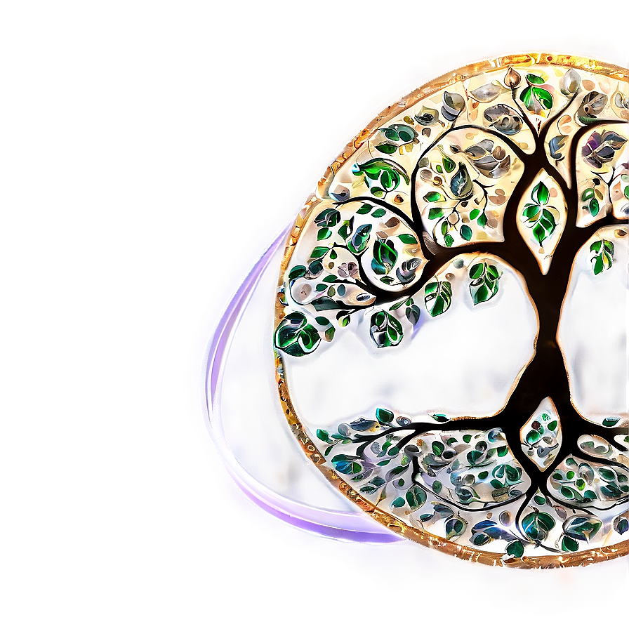 Tree Of Life With Sun Flare Png Nof