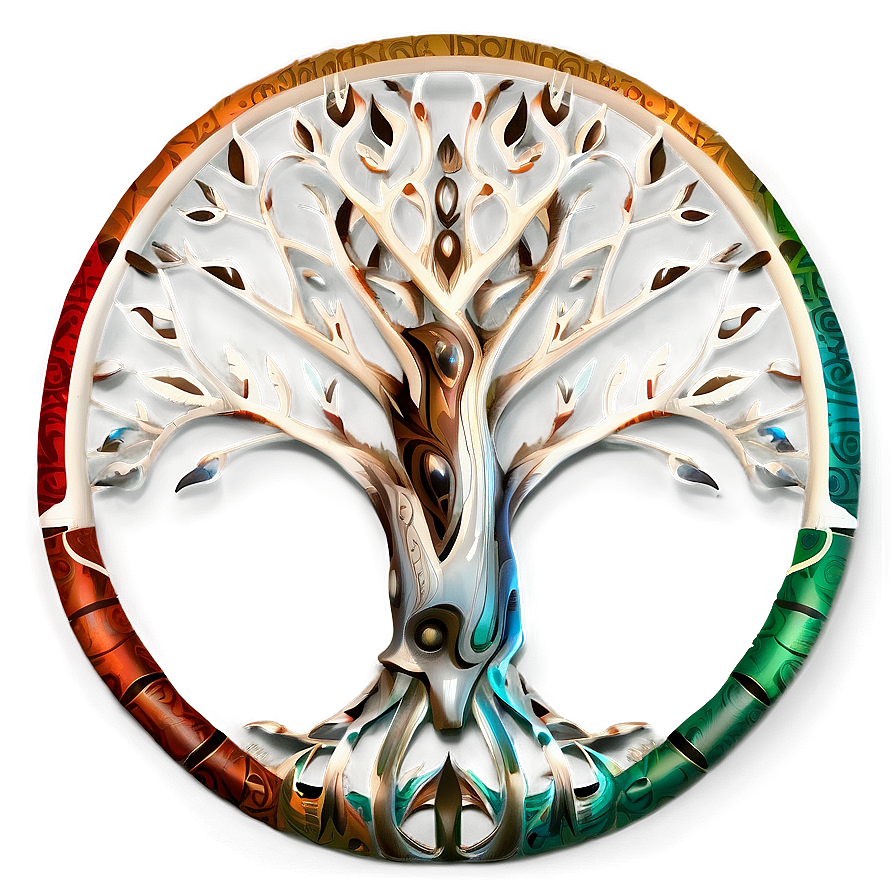 Tree Of Life With Tribal Marks Png Kwe51