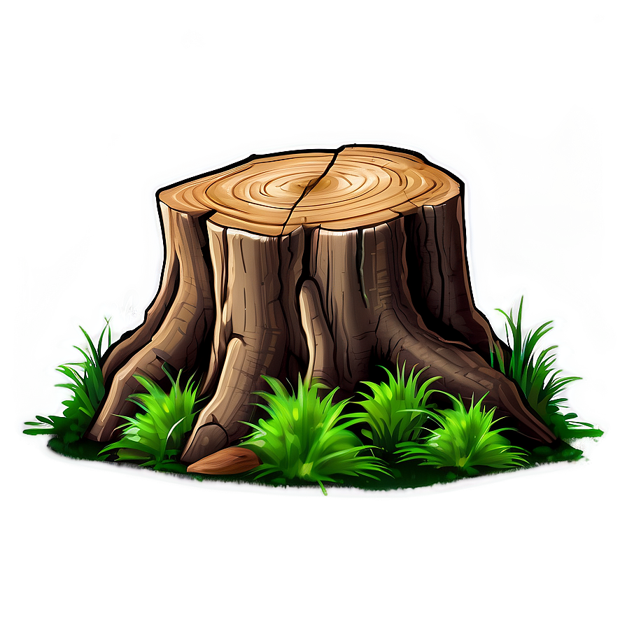 Tree Stump In Grass Png 88