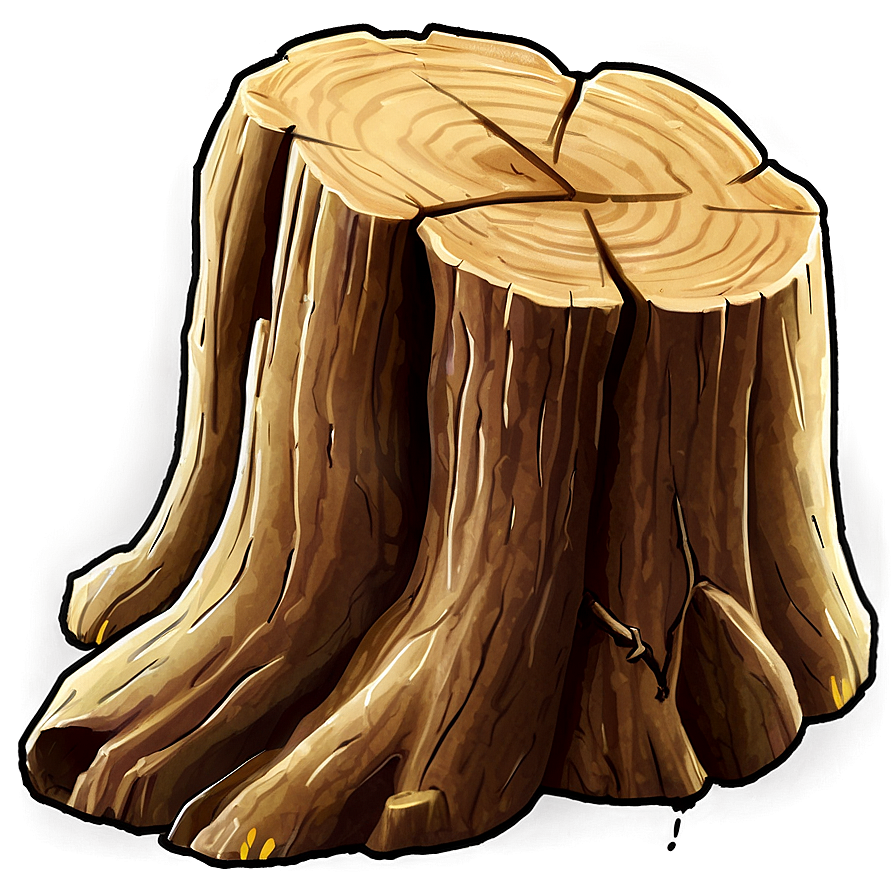 Tree Stump On Hill Png Bkw