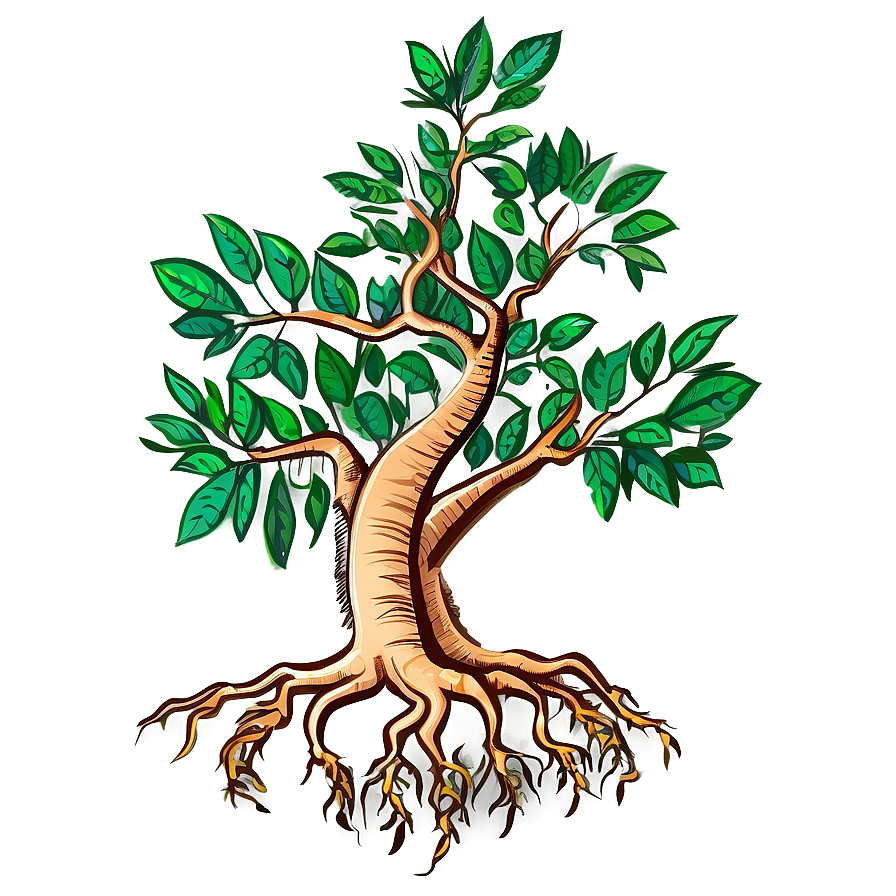 Tree With Roots Drawing Png 70