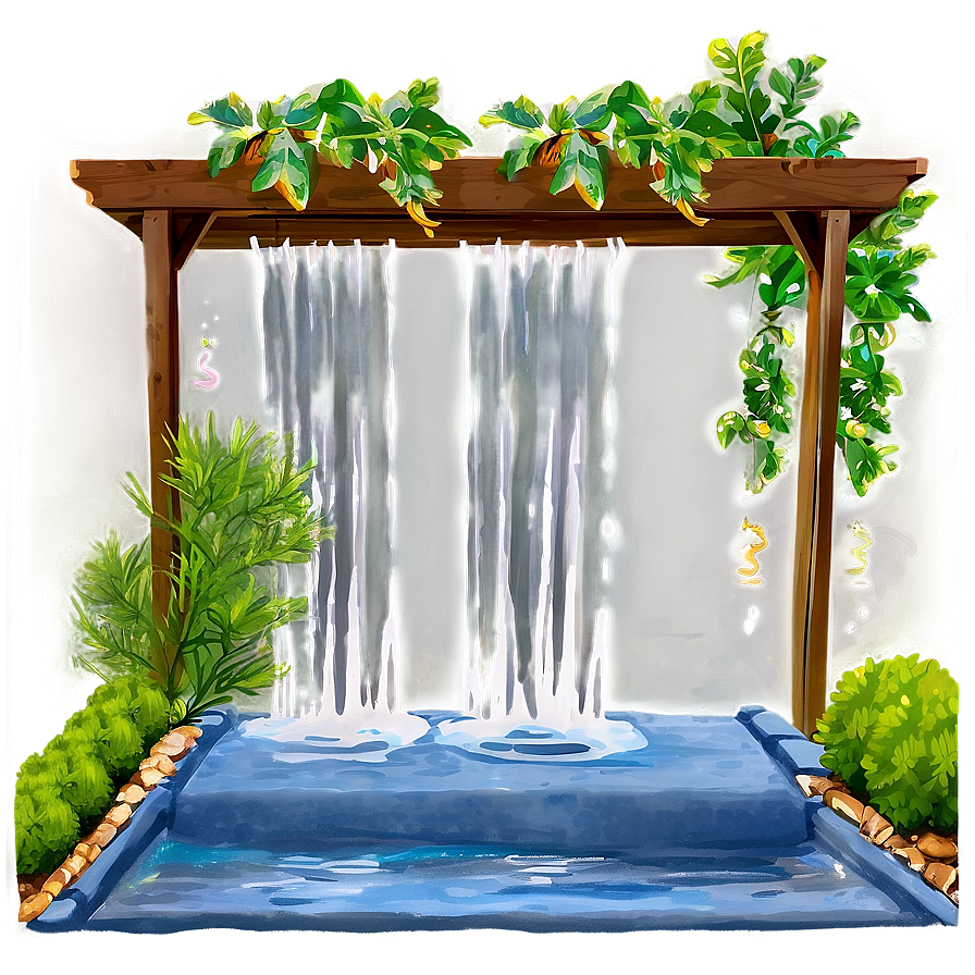 Trellis With Water Features Png Hle