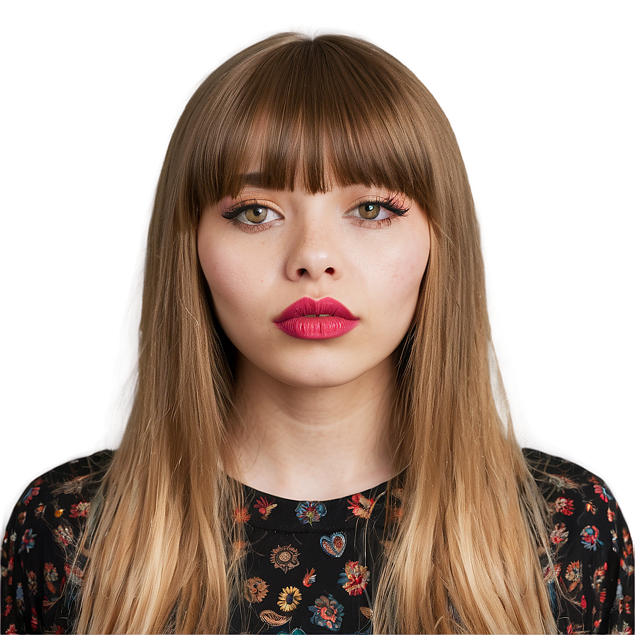 Trendy Bangs Looks Png 05252024