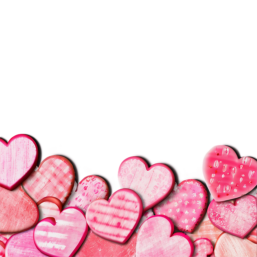 Trendy Pink Hearts Png Mjq97