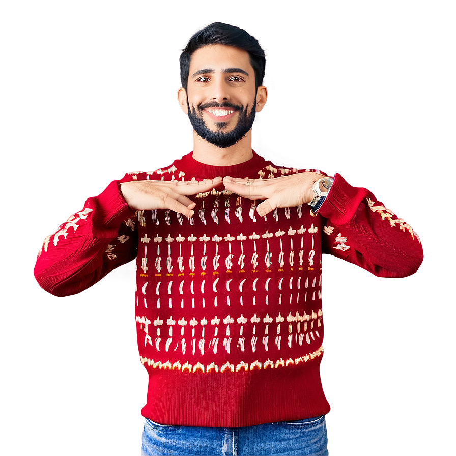 Trendy Red Sweater Png 80