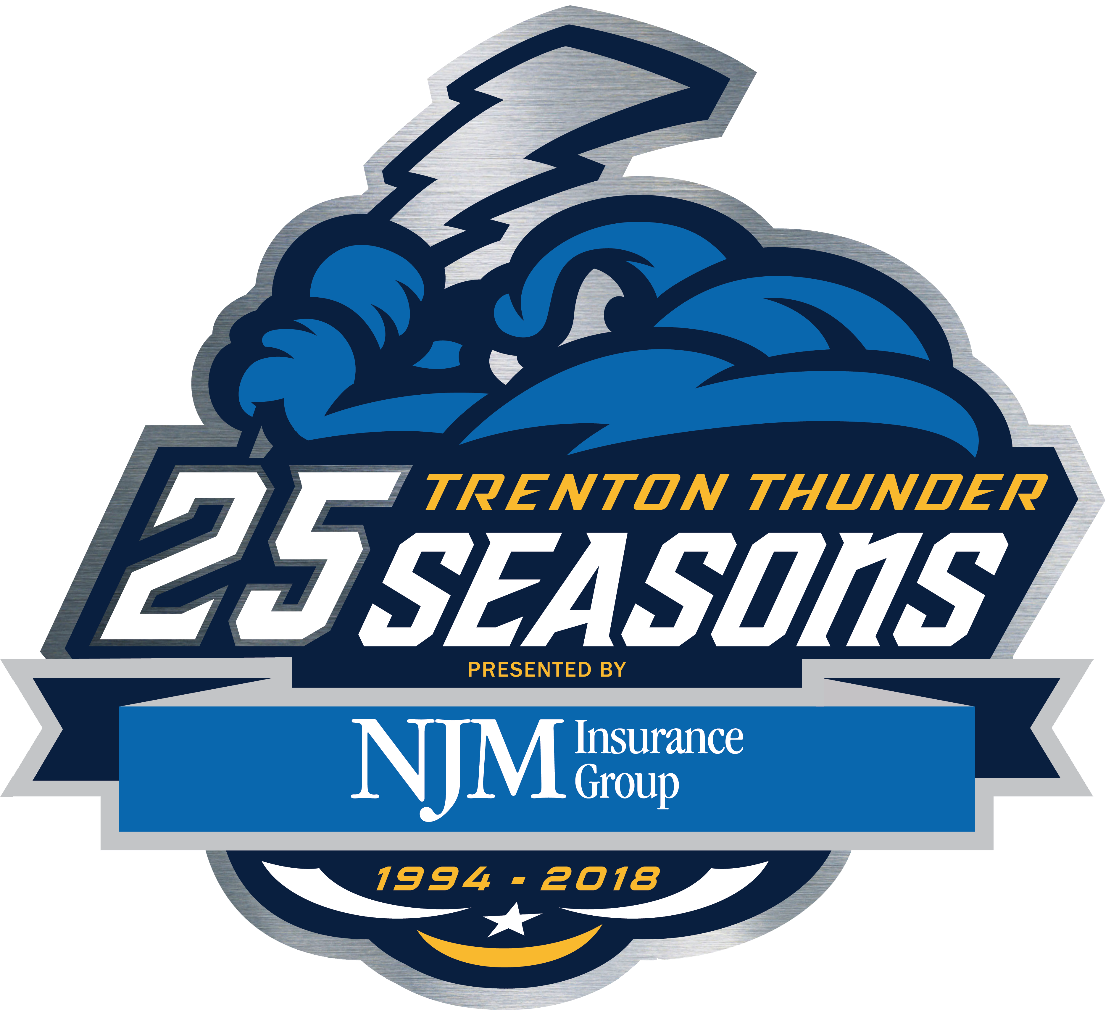 Trenton Thunder25 Seasons Logo