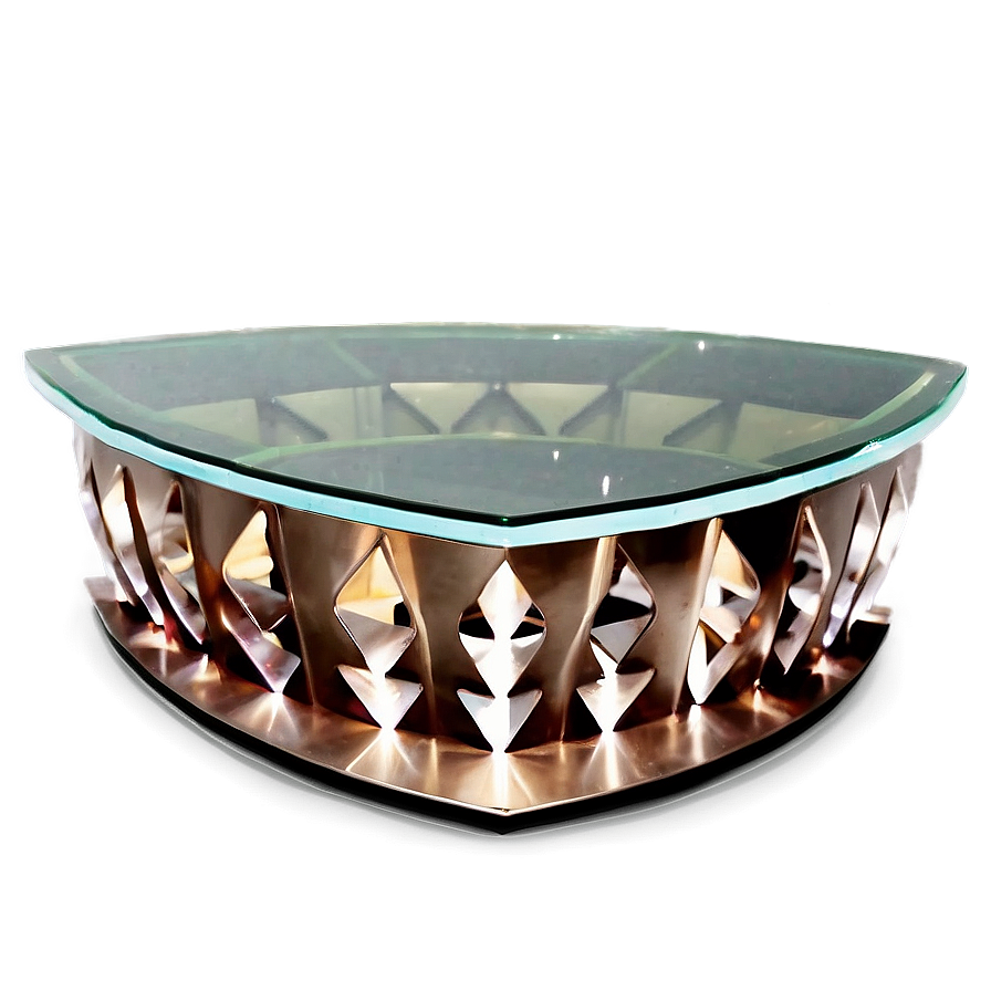 Triangular Glass Coffee Table Png Qon