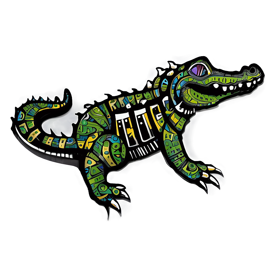 Tribal Alligator Png 05212024