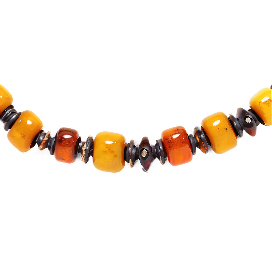 Tribal Amber Necklace Png Vxy98