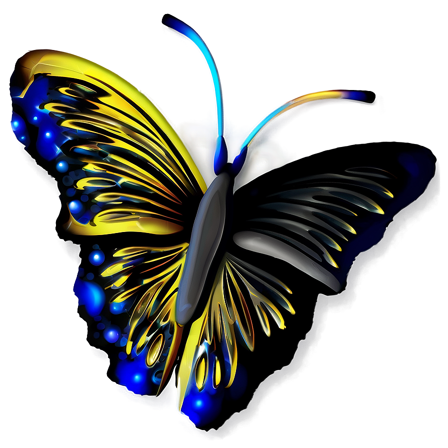 Tribal Black Butterfly Png Lmi