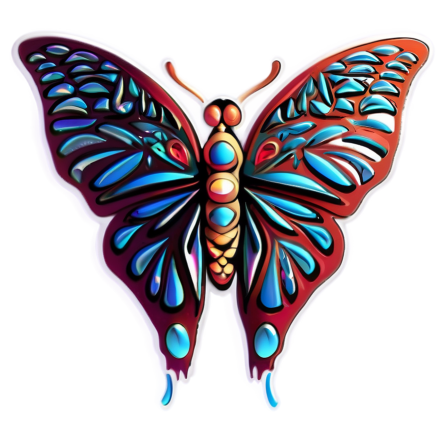 Tribal Butterfly Outline Png 05252024