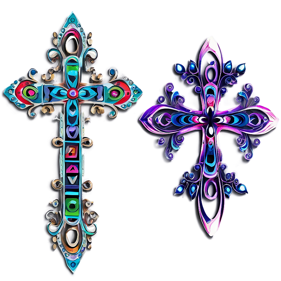 Tribal Cross Png 06292024