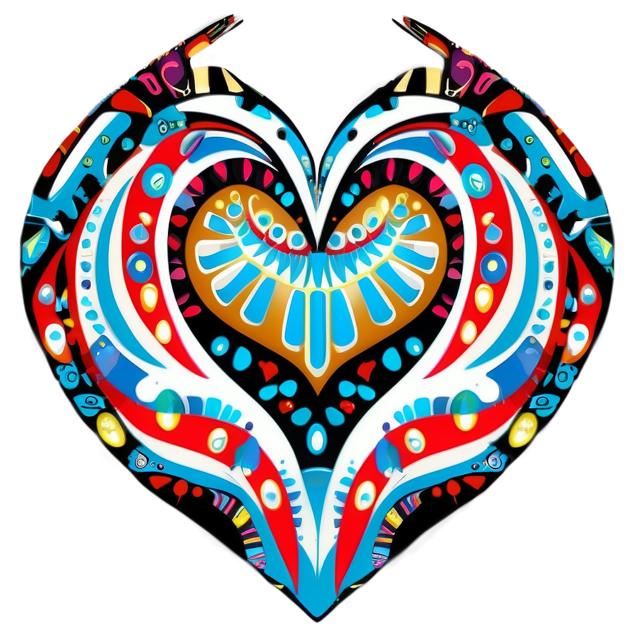 Tribal Heart Clipart Png Odh81