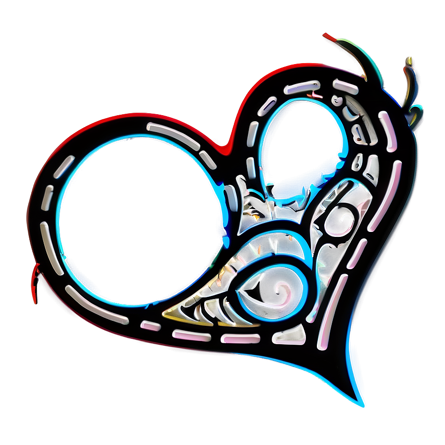 Tribal Heart Outline Png Ffq