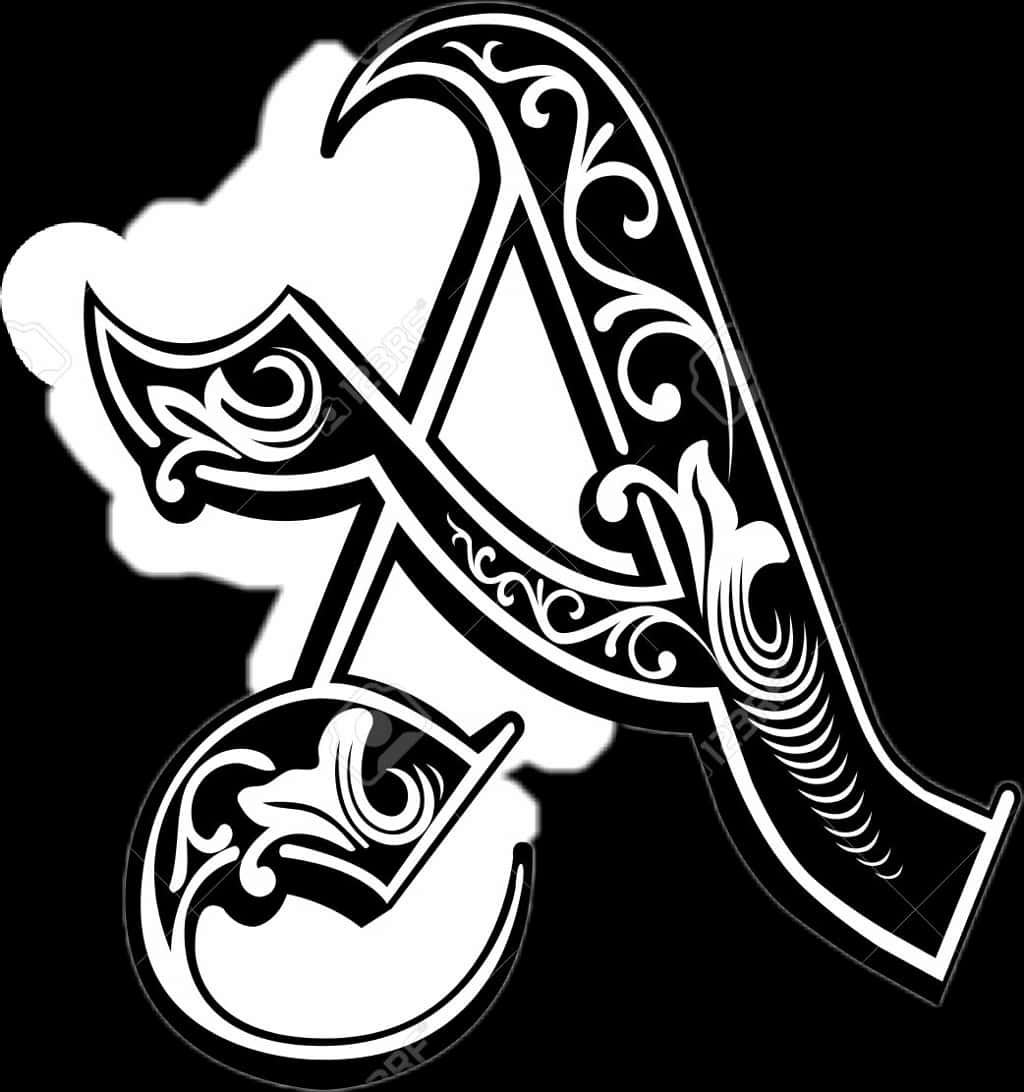 Tribal Letter A Tattoo Design