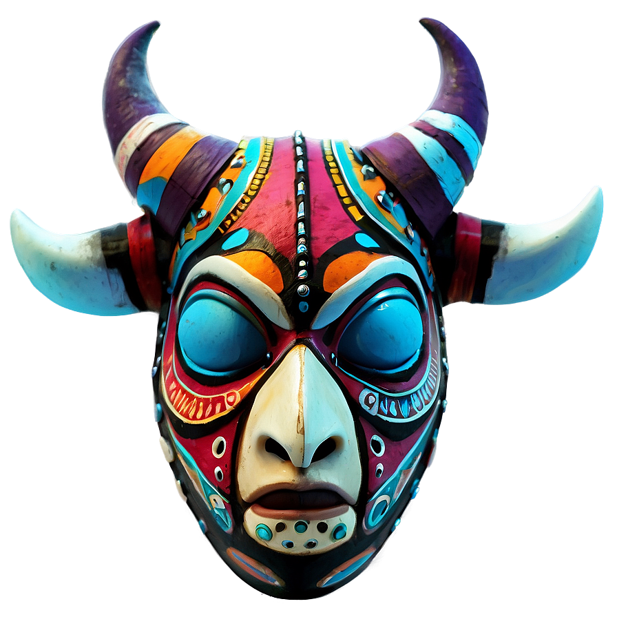 Tribal Mask Horns Png 05242024