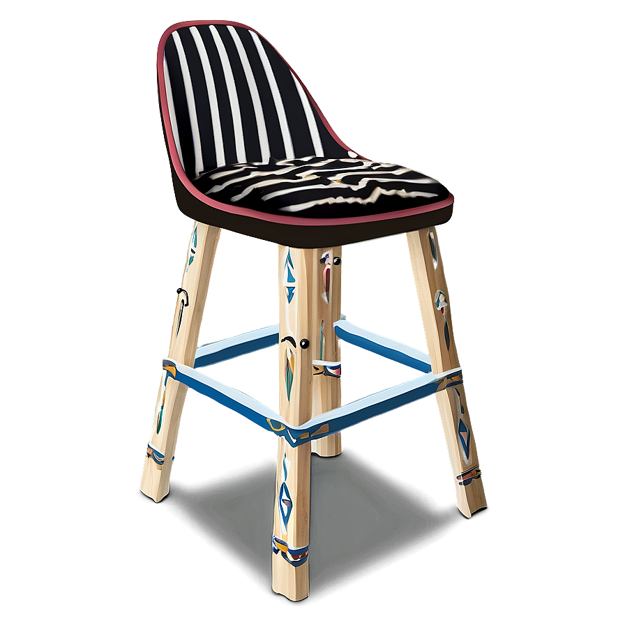 Tribal Pattern Barstool Png 06282024