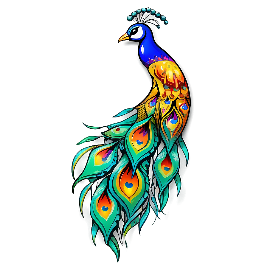 Tribal Peacock Tattoo Png 2