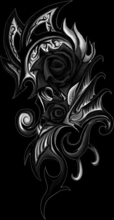 Tribal Rose Tattoo Design