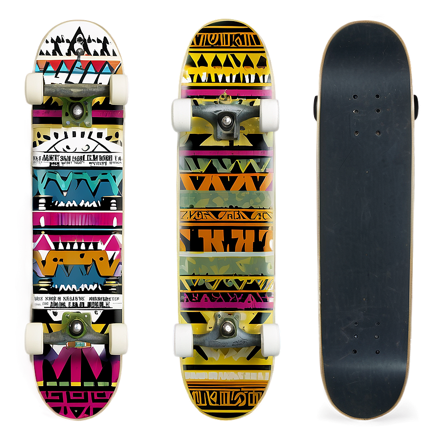 Tribal Skateboard Deck Visual Png Thl49