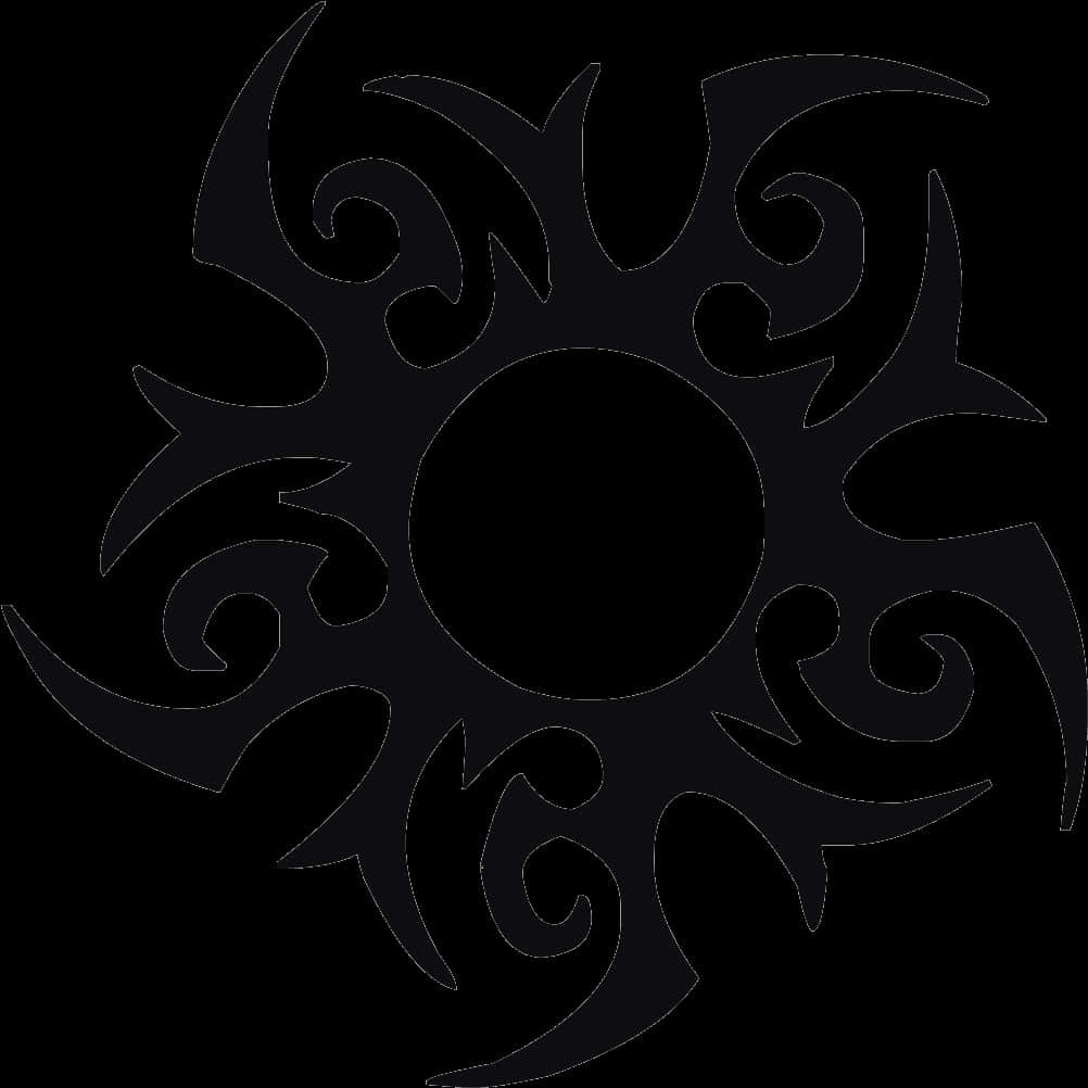 Tribal Sun Design Transparent Background