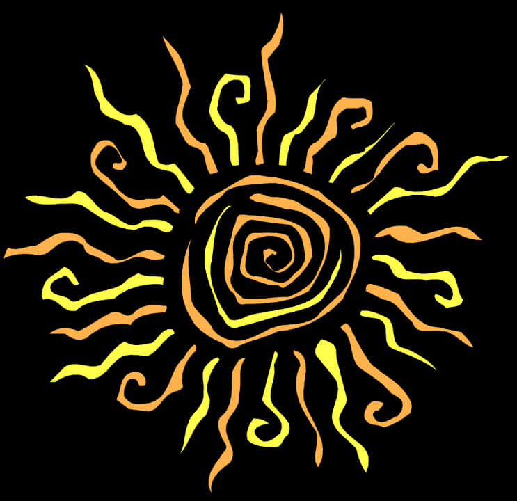 Tribal Sun Illustration