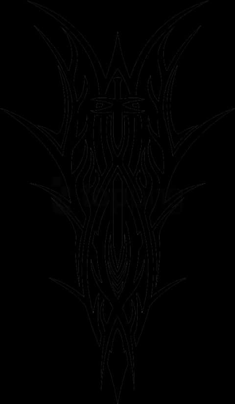 Tribal Tattoo Design Symmetry