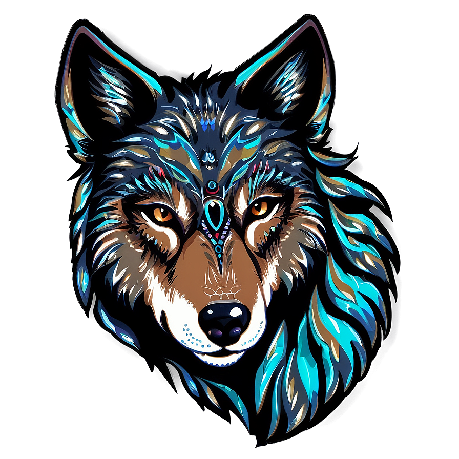 Tribal Wolf Head Design Png Nmk34