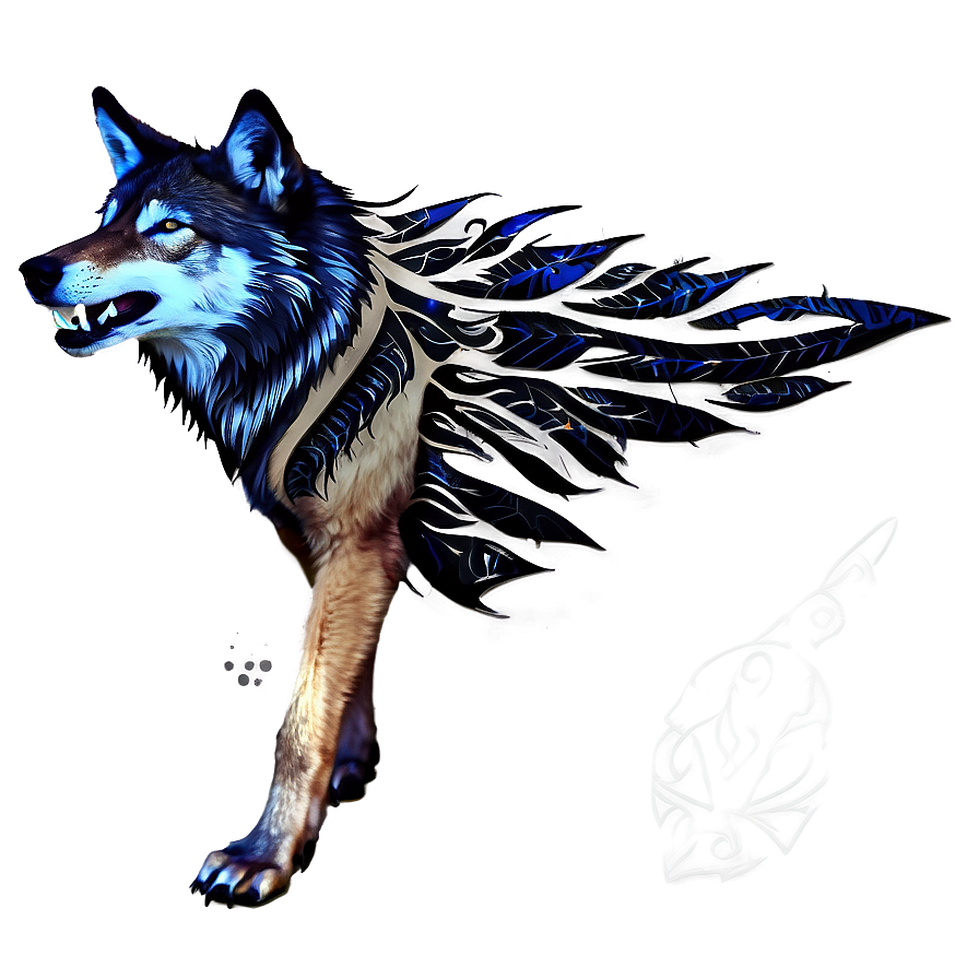 Tribal Wolf Tattoo Design Png Fqt73