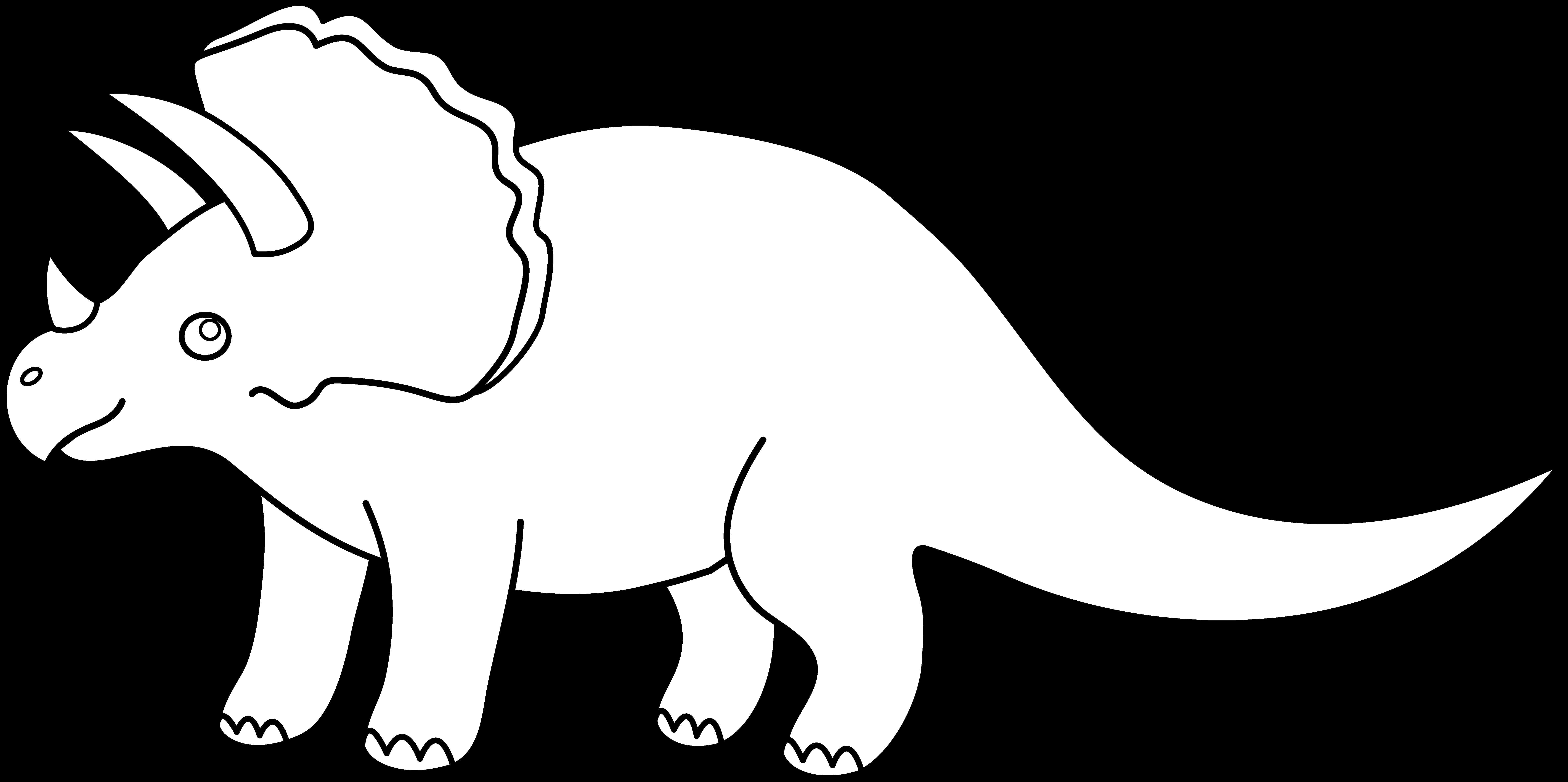 Triceratops Silhouette Outline